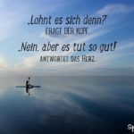 Kopf und Herz - Spruch zum Nachdenken